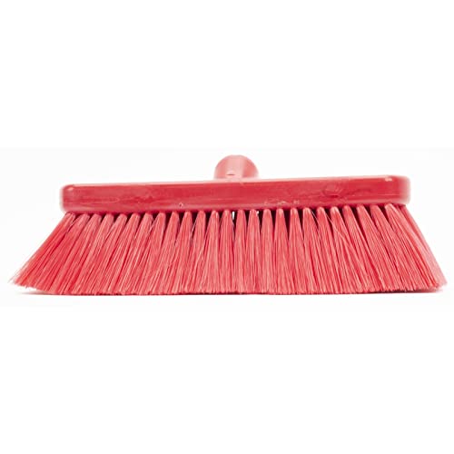 Image of SPARTA 41278EC05 Flo-Thru Plastic Wall Scrub Brush, Equipment Brush With Soft Nylex Bristles For Industrial Kitchens, Hospitals, Commercial Cleaning, 4 Inches, Red, (Pack of 12)