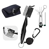 🏃Golfschläger Reinigungsset: 1 * Mikrofaser-Golftücher,1*Golfschläger Bürste, 1*Faltbares Multifunktionswerkzeug. Die perfekte kombination ist das beste Golfgeschenk für Männer.