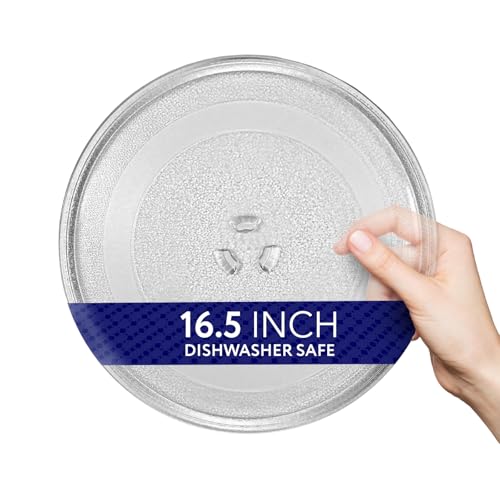 Impresa Replacement Microwave Glass Turntable Plate - Compatible with Panasonic, Kenmore & Sears Models - 16.5-Inch Diameter - Microwave Carousel Turntable
