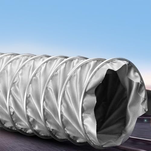LZMZMQ Fiberglass Fabric Air Conditioning Exhaust Flex Duct Hosing ID 2/3/ 6/8/ 13/16/ 24 Inch, Workshop/Industrial Ventilation Equipment Exhaust Vent Hose(L 1m/3.3ft,130mm/5.1