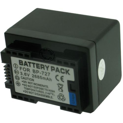 Batería compatible para Canon BP-727 ideal para grabar viajes familiares largos