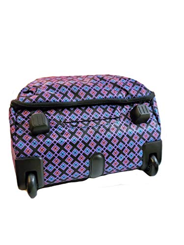 Vera Bradley Small Foldable Rolling Luggage Diamond Foulard #TOP3