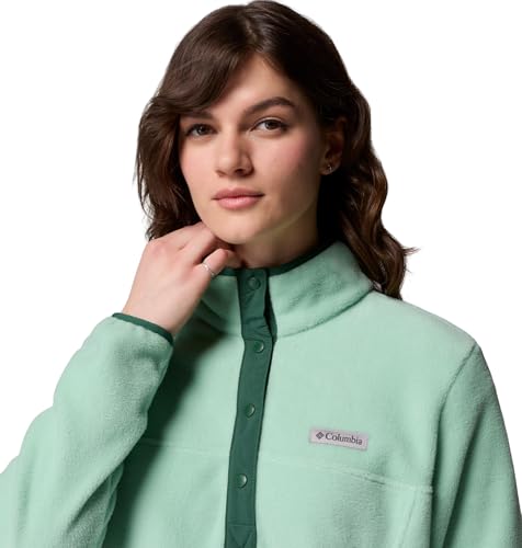 Image of Columbia Womens Benton Springs Half Snap II Pull Over Fleece Jacket, Dark Stone /Canoe /Vintage Blue, 3X