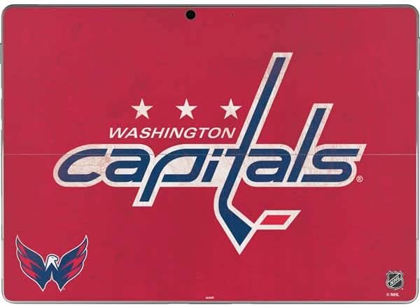 Skinit Decal Tablet Skin Compatible with Surface Pro 9 - Officially Licensed NHL Washington Capitals Distressed Design