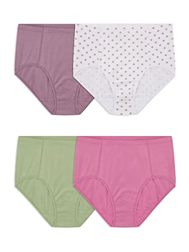Lot de 4 slips femme Fruit of the Loom en coton pima ultra doux et résistant taille 7