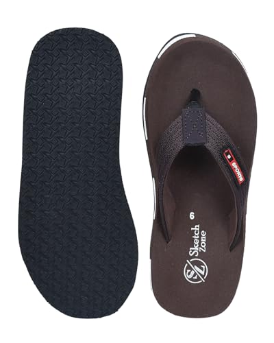 Image of Zebra Mens Rubber Slippers Daily Use Flat Chappals with Anti-Slip Sole Lightweight, Durable & Stylish Footwear