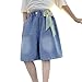 2-3 Years Girls Bow Tie Baggy Bermuda Jean Shorts Trendy Fashion Summer Clothes Jorts High Waist Wide Leg Denim Shorty with Pockets Blue
