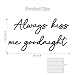 Chordwave Always Kiss Me Goodnight Wall Sign Metal Wall decor Love Theme Wall decor Wall Hanging Sculptures for Bedroom Living Rooms, Black, 19" x 10.2"
