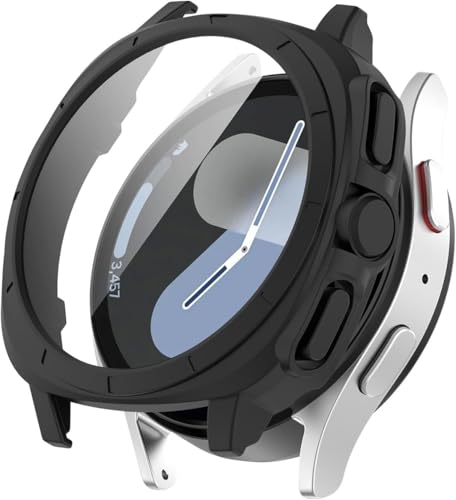 Image of Oboe Screen Protector PC Case 44mm Ultra Appearance Cover 'Compatible with' Samsung Galaxy Watch 7 44mm Watch (Black) [Watch NOT Included]