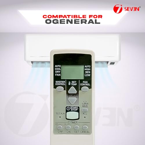 Image of 7SEVEN Compatible O General AC Remote Original JE-11 Model Suitable for 1 1.5 2 Ton Split or Window Air Conditioner - Match Exactly with Old 23w Model Remote Control for Better Performance