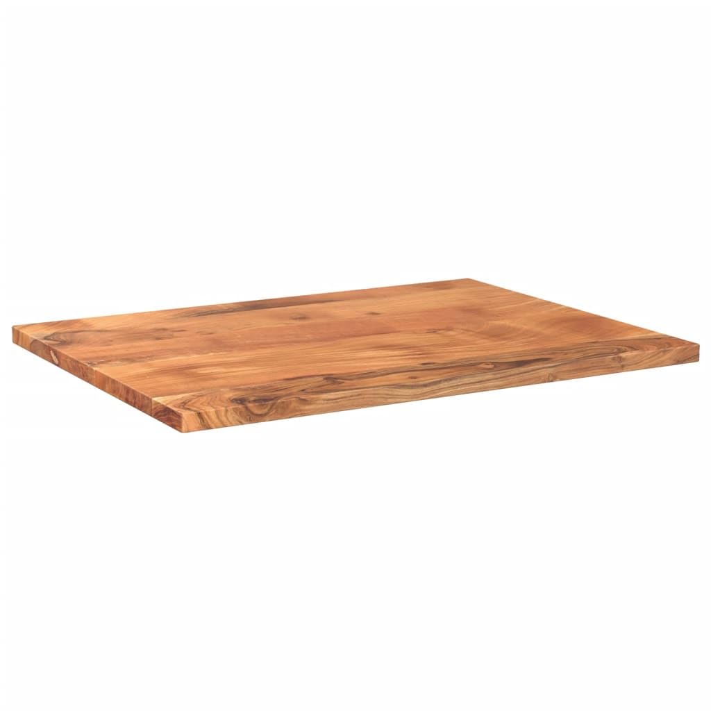 vidaXL Tischplatte, Holzplatte Rechteckig, Massivholzplatte für Bartisch Beistelltisch Esstisch, Ersatztischplatte, 80x70x2,5cm Akazienholz