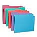 100 Blue Summit Supplies Colored File Folders Letter Size 1/3 Cut Tabs - Pastel File Folders, Colorful File Folders Multicolor, Durable 11pt Paper