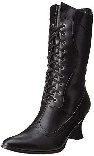 Ellie Shoes Women's 253 Amelia Victorian Boot, Black Polyurethane, 7 M US