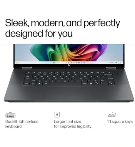 Image of HP OmniBook X Flip 2-in-1 16 inch WUXGA IPS Touchscreen Laptop, Intel Core Ultra 7 256V, Intel Arc 140V, 16GB RAM 2TB SSD, External 1TB Hard Drive Enclosure, Backlit Keyboard, Windows 11 Pro, Gray