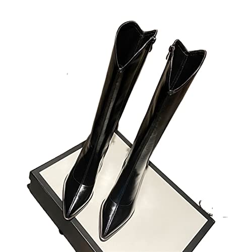 Chaussures à talons épais en cuir verni blanc au design raffiné