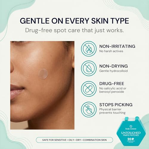 Body Restore Hydrocolloid Acne Patches – Pimple Patches for Face, Hygienic Dispenser, Invisible Zit Stickers for Breakouts, Convenient Spot Treatment Acne Dots – 90 Count — view 3