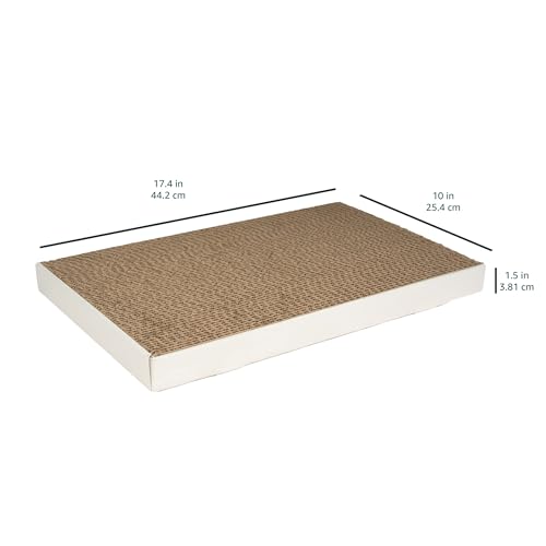 Image of Amazon Basics Corrugate Cat Scratchers, 4 Pack, White