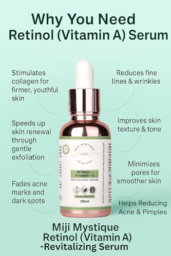 Image of High-Potency Retinol Serum (Vitamin A), 30ml | Helps Reduce Appearance of Fine Lines, Acne Marks & Pores, Night Renewal Formula, For Smooth Skin