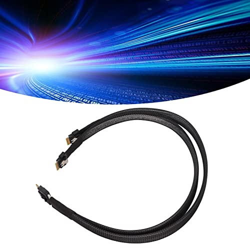 Câble SAS 4.0 SFF-8654 8i 76 broches haute durabilité vers double 4i HD pour Raid