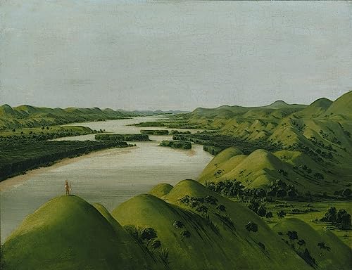 George Catlin River Bluffs poster toile SERENDIPITP 50x70 tableau nature sauvage
