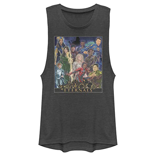 T-shirt Marvel Eternals junior XL charcoal pour ado fan de super-héros