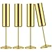 Qtencas 4 Pack Stainless Steel Champagne Flutes, Insulated Champagne Glasses Set of 4, 6oz Unbreakable Stemmed Champagne Glasses for Party Birthday Christmas Anniversary Wedding, Gold