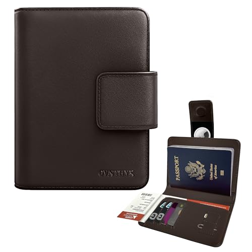 OVNTHYK Full-Grain Leather Passport Holder, AirTag Slot RFID Wallet by OVNTHYK - Used condition - US$16.05
