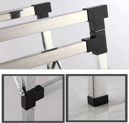 Évier de cuisine sur pied avec support de protection d'angle en acier inoxydable robuste - 4