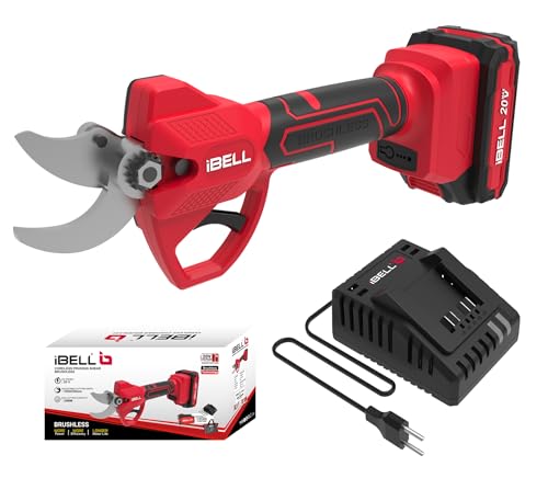 Image of iBELL BP 32-30 L1 Cordless Pruning Shears | 20V Tree Cutter & Garden Branch Cutter | Cuts up to 30mm | Stainless Steel Blade for Gardening Use | 2.0Ah Battery & Charger Included