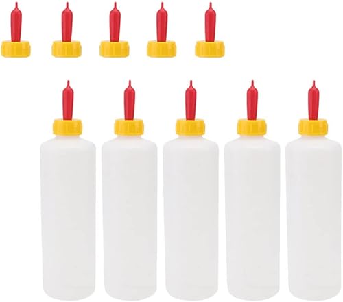 Miniatura 9 de 10 botellas de ordeño de cordero de 13.5 fl oz con pezones, botellas de leche de animales pequeños para alimentar a cabras, terneros, lechones y