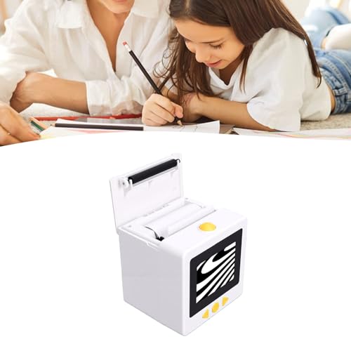 Image of Smart AI Sticker Printer, Voice Controlled Portable Thermal Inkless Sticker Maker Machine with 2.4 Inch Screen for DIY Arts Crafts (White)