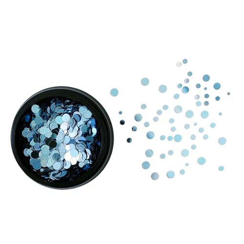 丸ホロ ネイル ホログラム 1mm 2mm 3mm ミックス 増量大型ケース レジンにも 〇 マル 円 サークル ラウンド ドット ホロ (メタルアイスブルー)