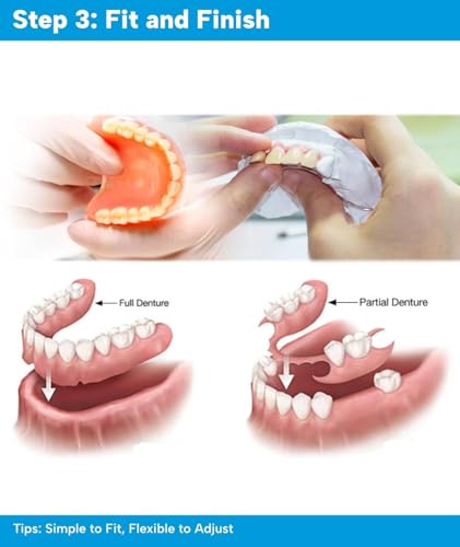 Image of DIY Oral Care Kit at Home, 2 Complete Sets, Fully Customizable | Fully /Partial, Upper /Lower, Customizable 2 Sets with 3 Size, Custom Smile Kits