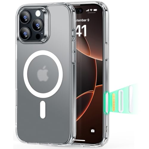 Image of ESR for iPhone 16 Pro Max Case, Camera Control Cover, Compatible with MagSafe, Shockproof Military-Grade Protection, Magnetic Phone Case for iPhone 16 Pro Max, Classic Hybrid Case, Frosted Clear