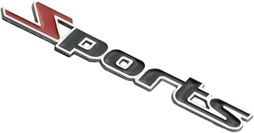 Miniatura 4 de 2 emblemas deportivos 3D de metal para carrocería lateral de automóvil, aptos para automóviles universales, camiones, SUV (negrorojo)