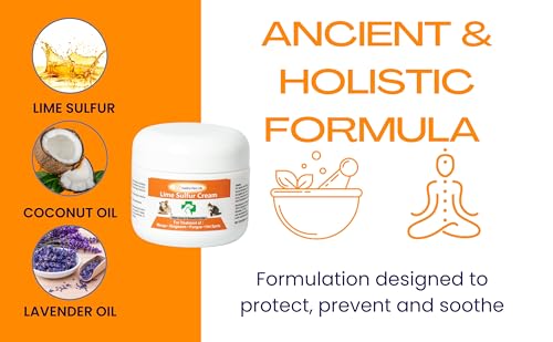 Healthy Paw Life's Lime Sulfur Pet Skin Cream (2 oz) - Pet Care and Veterinary Treatment for Itchy and Dry Skin - Safe Solution for Dog, Cat, Puppy, Kitten, Horse