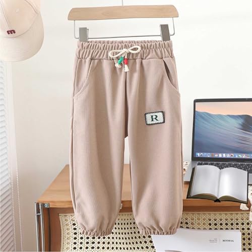 Toddler Boys Girls Sweatpants Elastic Waist Solid Athletic Pants 𝗗rawstring Baggy Joggers Pants with Pocket2