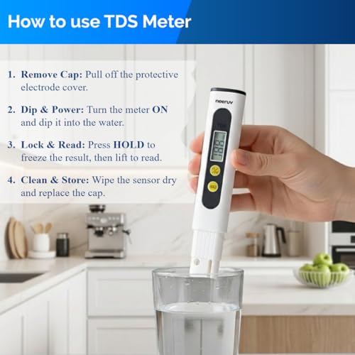 Image of Digital TDS Meter for Water Testing | Total Dissolved Solids (PPM) Tester with LCD Display | Water Quality Checker for RO, Drinking, Aquarium & Swimming Pool (White)
