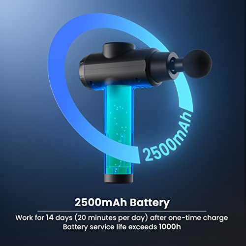 Massage Gun, Deep Tissue Percussion Massager For Pain Relief, Super Quiet Portable Body Relaxation Electric Muscle Massage Gun With 12 Attachment 30 Speed #TOP4