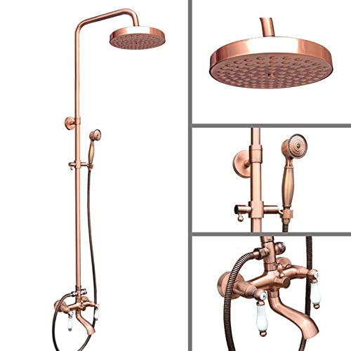 Robinet de douche en laiton et mitigeur de baignoire vintage avec pommeau effet pluie Arg572