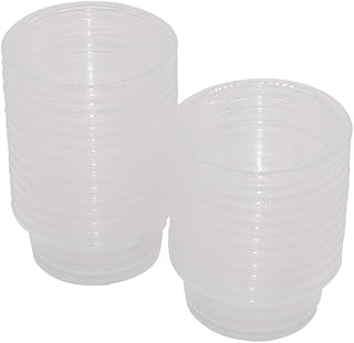 SLSON Small Gecko Food and Water Cups 100 ct Plastic Feeder Cups for Reptile Feeding Bowls for Crested Gecko Lizard and Other Small Pet, 0.5 oz