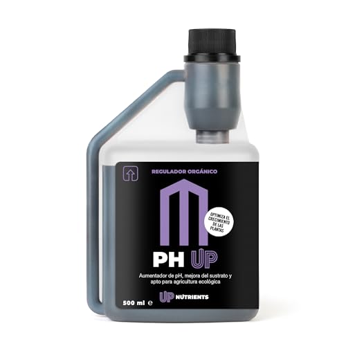 UP NUTRIENTS Subitore PH UP 500 ML per piante | Aumentatore pH suolo coltivazioni e fiori | correttore regolatore 100% biologico adatto agricoltura biologica | bottiglia con dosatore