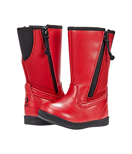 BILLY Footwear Kids Rain for Toddlers - Dual Zipper, Closed and Raised Round Toe, Water Resistant High Boots