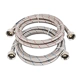 PLUMBINGMASTER 10FT Stainless Steel Washing Machine Hoses, Red and Blue Braid Washer Hoses,Burst Hot and Cold Braid Water Supply Hoses with 3/4'' Standard Interface fit for ALL Washer
