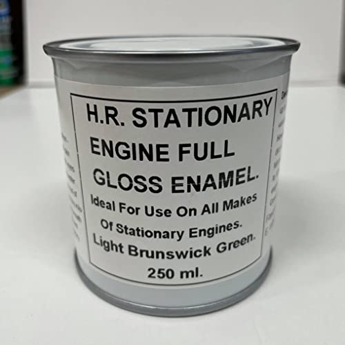 Fascinating Finishes Ltd 1 x 250ml Light Brunswick Green - BS381c 225. Stationary Engine Full Gloss Heat Resistant Enamel Paint