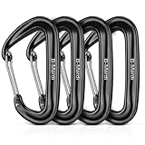 B-Mardi Carabiner Clips Heavy Duty 12kN (2697 lbs)-Lightweight Locking Carabiners for Camping, Hiking, Hammock, Dog Leash Harness, Outdoor and Gym etc, Keychains& Utility