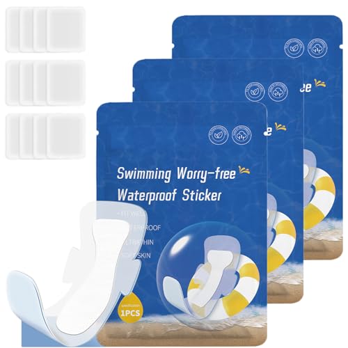 ArrErr 3 Pack Womens Waterproof Swimming Sticker Womens Private Area Protection Patch Protective Underwear Liners for Swimwear Swimsuits Bikini Set Bathing Suits Lingerie Swimming Pools