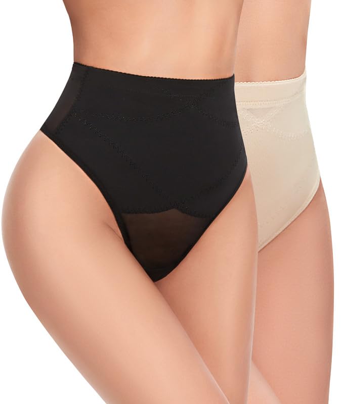 SIMIYA Thong Shapewear Tummy Control Body Shaper Tummy Control For Women Mid Rise Firm Stomach...