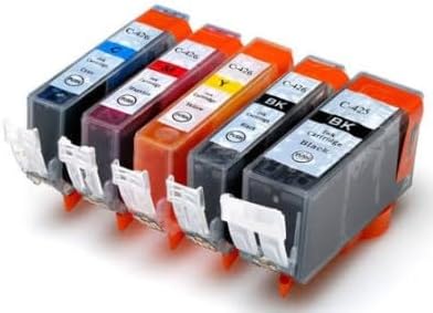 Compatible Ink Cartridge Set for HP 425/426XL, 5 Pack, Black, Cyan, Yellow, Magenta