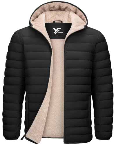 Men Winter Jacket Hood Puffer Coat Face Warm Waterproof Windbreaker Light Rain Outwear Flannel Fleece Lined Quilted Cropped Fuzzy Furry Puffy Travel Parka Biker Short Long Hooded Flight Casual Stylish
